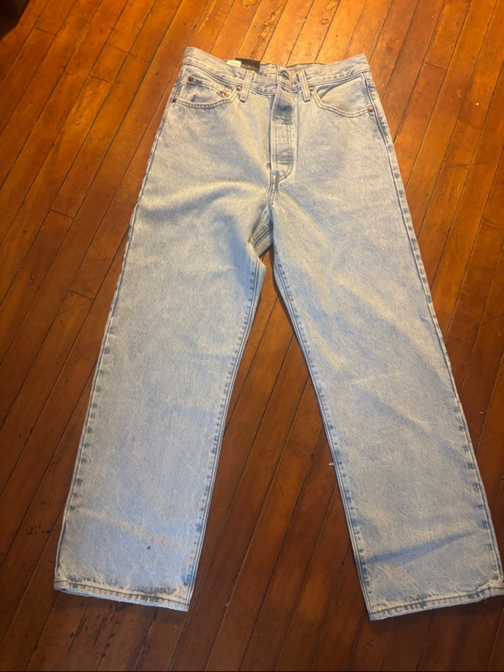 Light Wash Men's Straight Leg Jeans